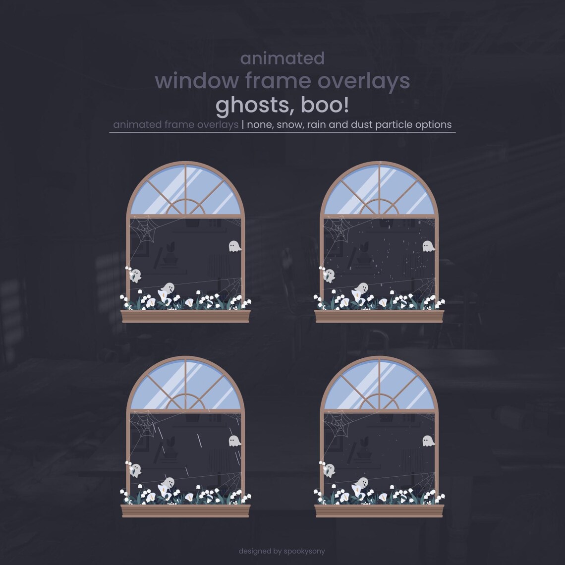 Ghost Frame Animated Frame Overlay | Ghosts, Boo! | Border Overlay | Webcam Frame ...