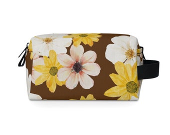 Boho Floral Toiletry Bag, Cosmetic Bag