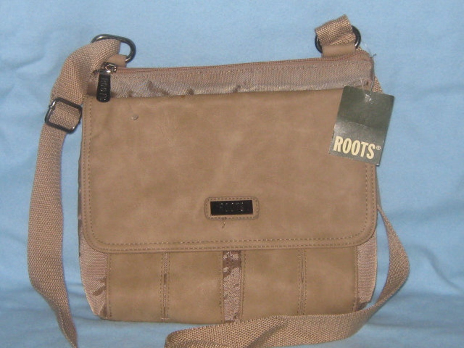 Vintage ROOTS Cross Body Bag Purse NWT Tags Tan Brown Soft Etsy
