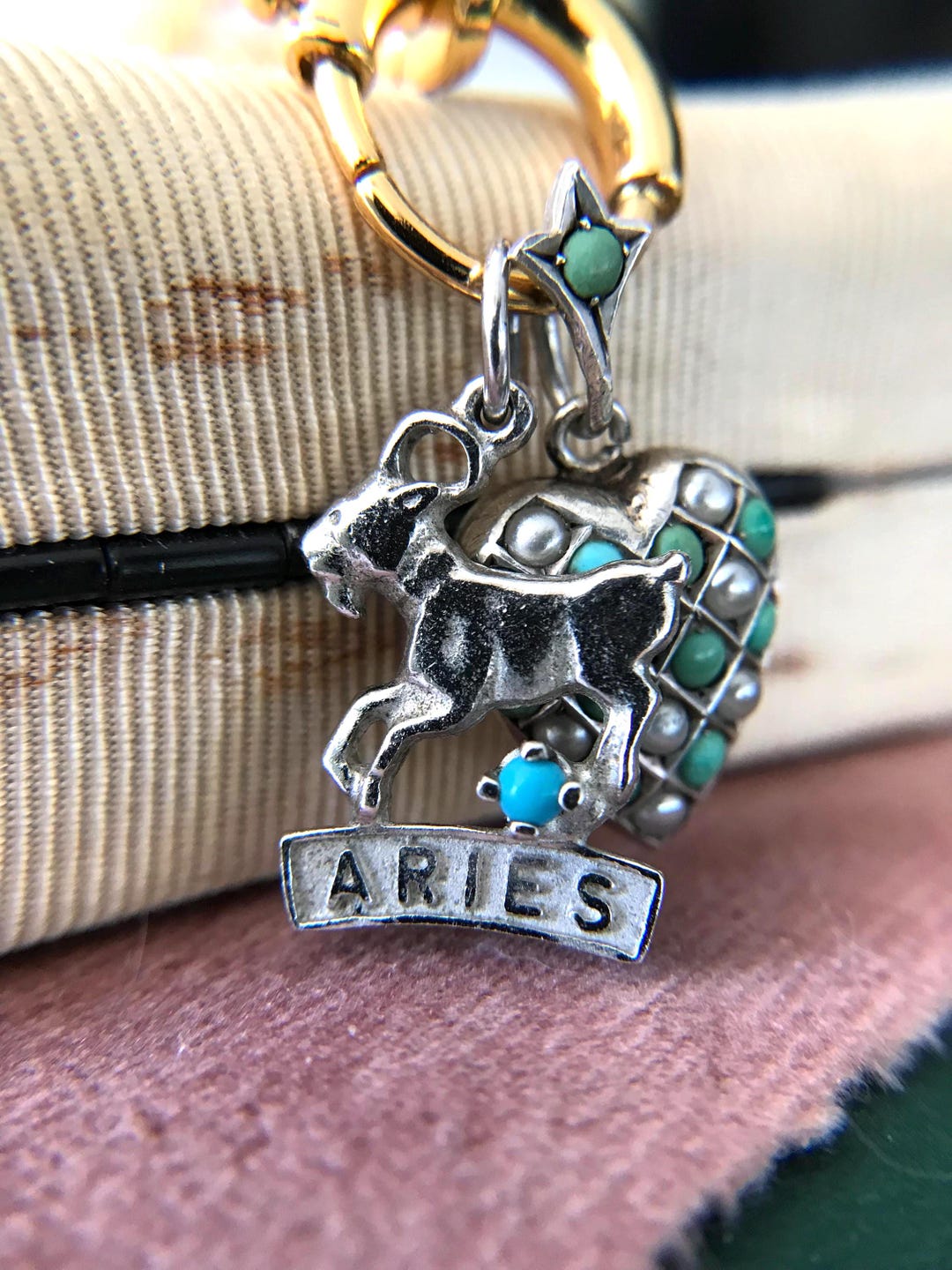 Vintage Aries Sterling Silver Zodiac Astrological Sign Charm | March 21 ...