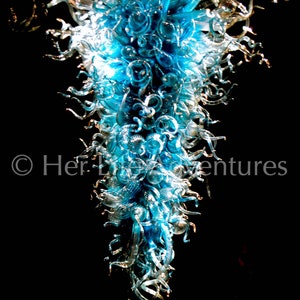 Aqua Blue Glass Sculpture