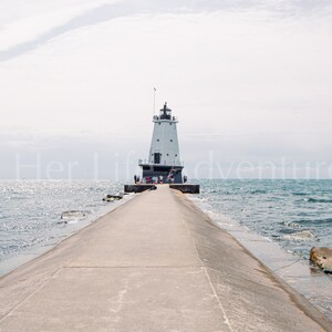 Photo of Lake Michigan North Breakwater Lighthouse | Digital Download