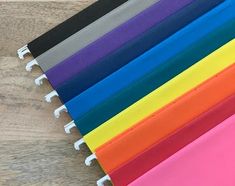 Rainbow Hanging Files - Set of 10 with no Tabs