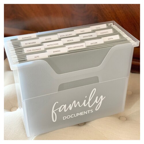 Home Documents File Box Important Document Organizer - Etsy