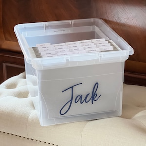 Boîte à souvenirs scolaire