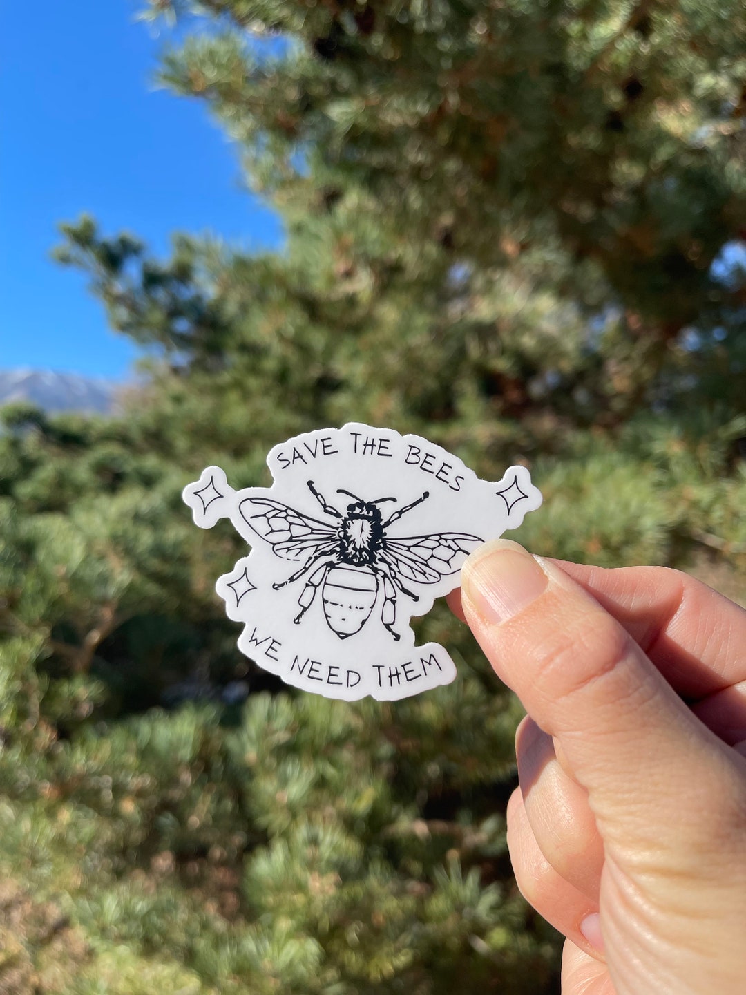 Save the Bees BEE Sticker Vinyl Sticker Decal Sticker - Etsy