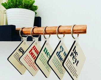 Yorkshire key rings | Derbyshire phrases | be reyt | mardy bum | nesh | gaffer | ey up duck