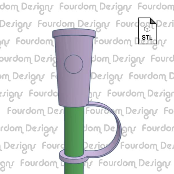 Smooth Tumbler Straw Cap STL File for 3D Printing - Digital Download