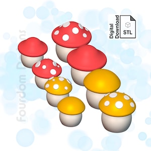Pilzbehälter mit abnehmbarem Deckel Stash Box Container STL Datei für 3D Druck - Digitaler Download