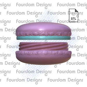 Macaron Container with Screw On Lid STL File for 3D Printing - Digital Download