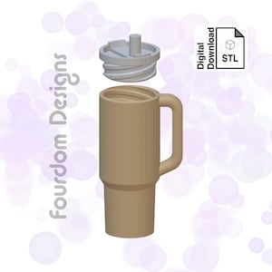Adventure Tumbler Schlüsselanhänger mit abnehmbarem Schraubverschluss Pill Box STL File für 3D Druck - Digital Download