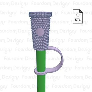 Studded Tumbler Hex Straw Cap STL File for 3D Printing - Digital Download