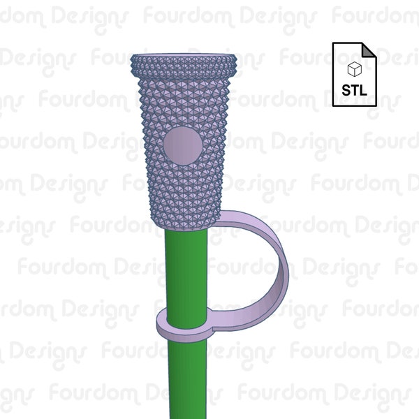 Studded Tumbler Hex Straw Cap STL File for 3D Printing - Digital Download
