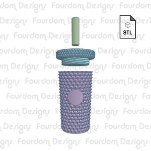 Nietenbesetzter Becher Schlüsselbund mit abnehmbarem Schraubverschluss Pill Box Hex STL-Datei für 3D Druck - Digitaler Download