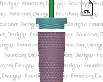Studded Tumbler Stash Box with Removable Screw Top Hex STL File for 3D Printing - Digital Download