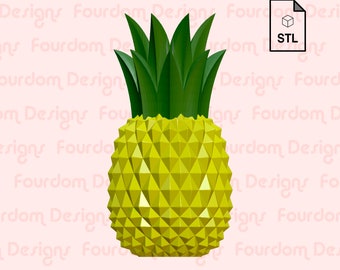 File STL per la decorazione della cannuccia di ananas per la stampa 3D - Download digitale
