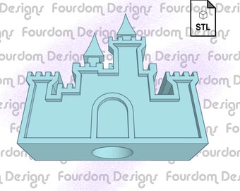 Arquivo STL para impressão 3D do enfeite de canudo Castelo da Princesa - Download Digital