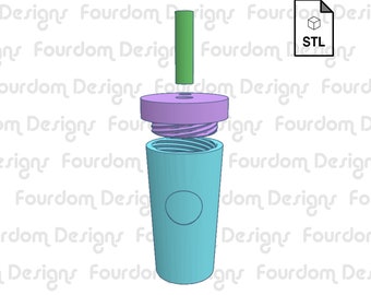 Tumbler Keychain STL File: Removable Pill Box, 3D Printing (Digital Download)