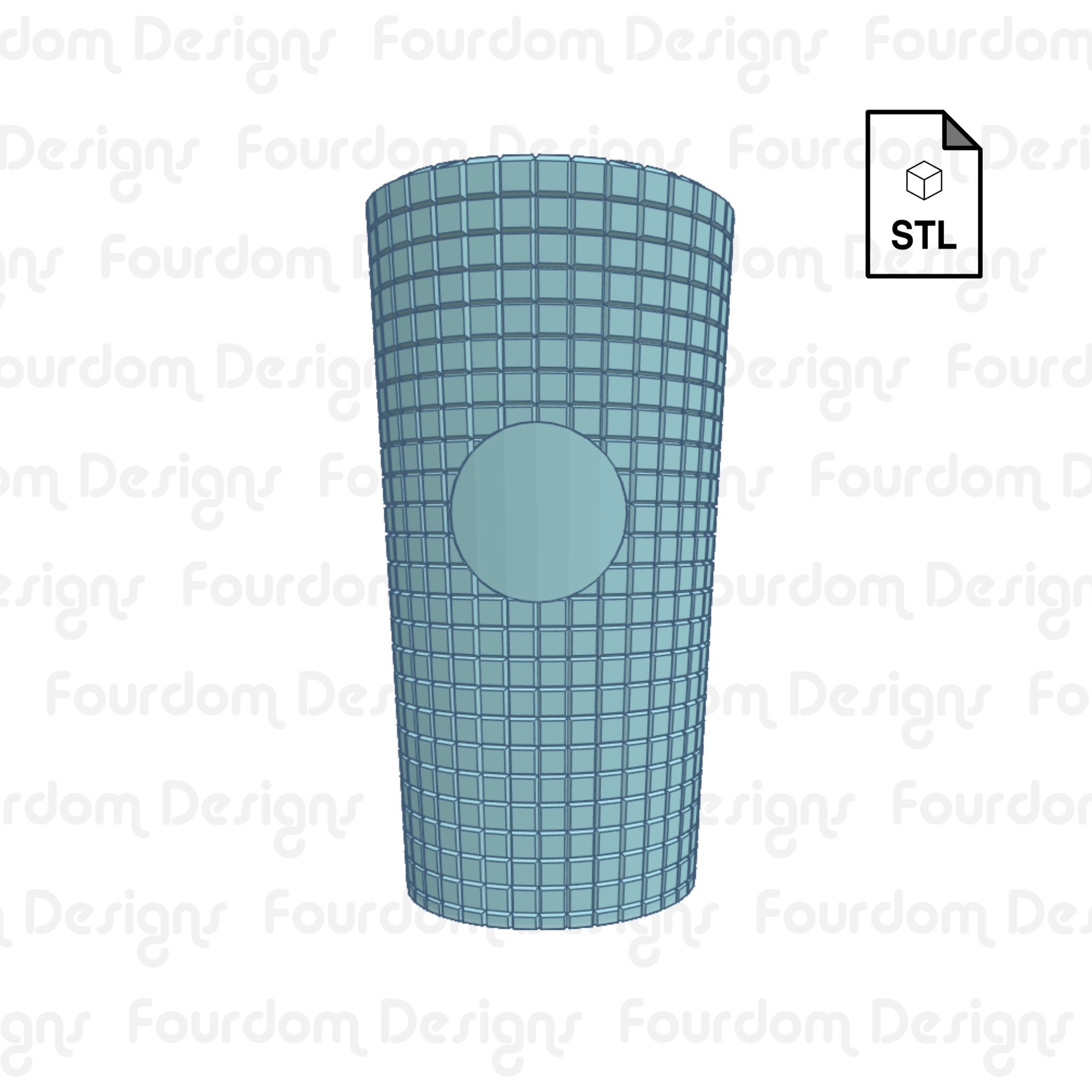 Checkerboard Tumbler Straw Topper, Straw Buddy Tumbler for 3D Printing  Digital STL File 