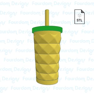 Pineapple Tumbler Keychain STL File for 3D Printing - Digital Download