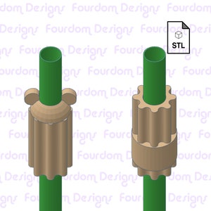 Churro Straw Topper Straw Buddy STL File for 3D Printing - Digital Download