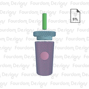Nieten Becher Schlüsselanhänger mit Abnehmbarer Pill Box Square STL Datei für 3D Druck - Digitaler Download