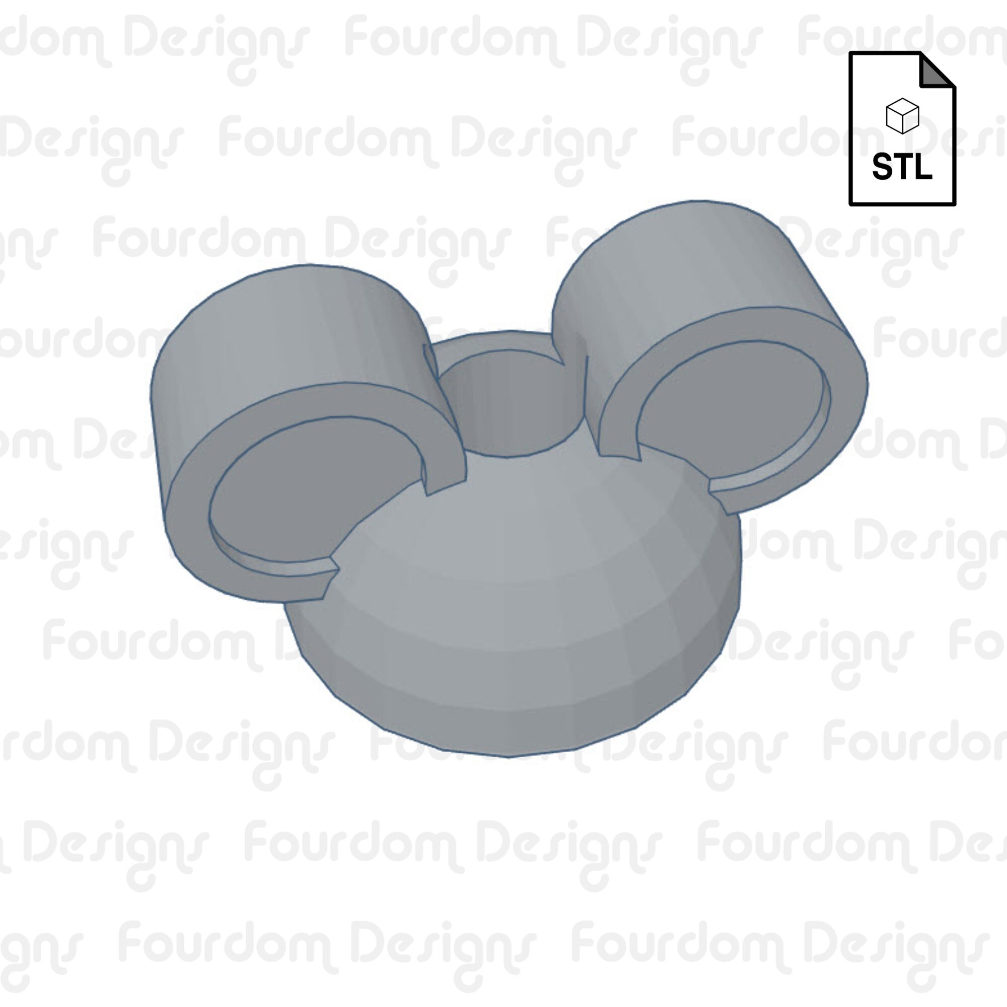 Stl file of Straw topper D2 mouse for 3d printing 3D model 3D