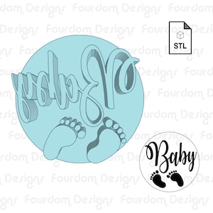 Baby Imprint Digital Download STL File for Cookie Cutter Fondant Cutter Clay Cutter 3D Model for 3D Printing