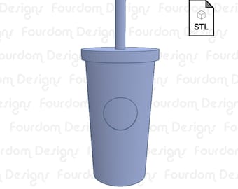 Coffee Tumbler Keychain STL File for 3D Printing - Digital Download
