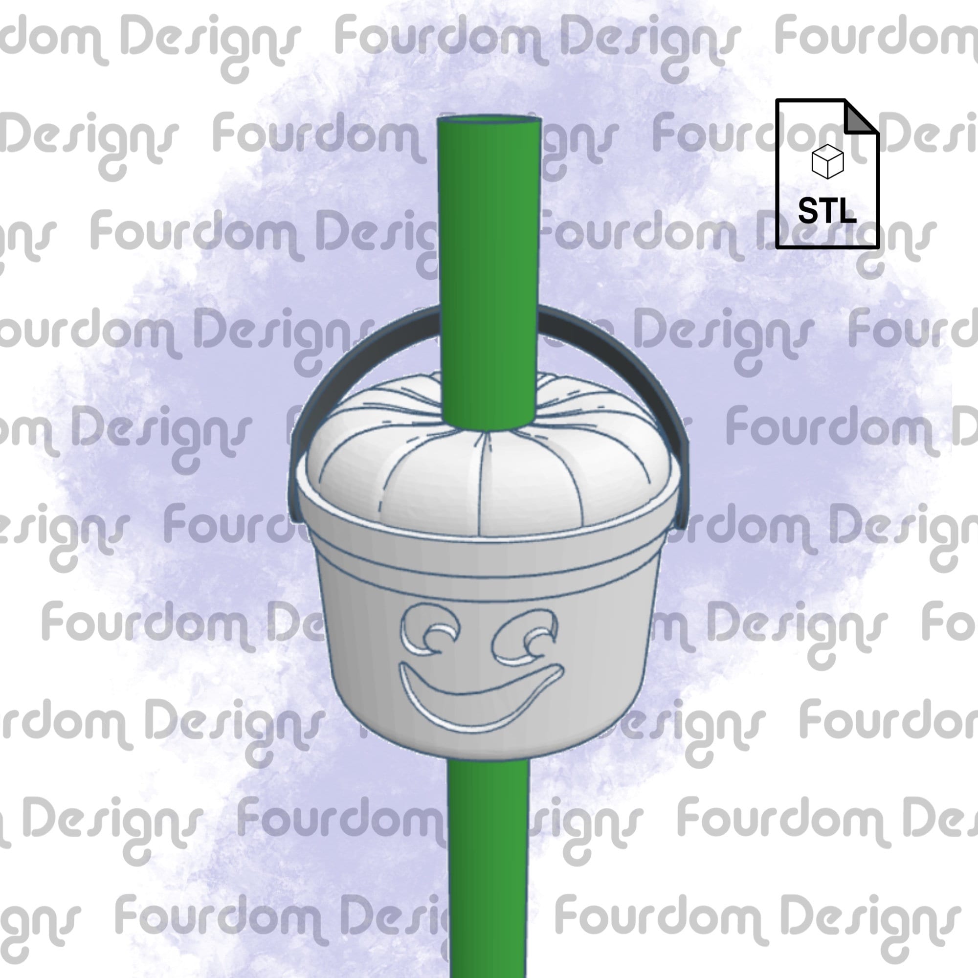 Bucket Ghost Straw Topper STL File for 3D Printing Digital Etsy