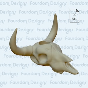 Longhorn Straw Topper STL File for 3D Printing - Digital Download
