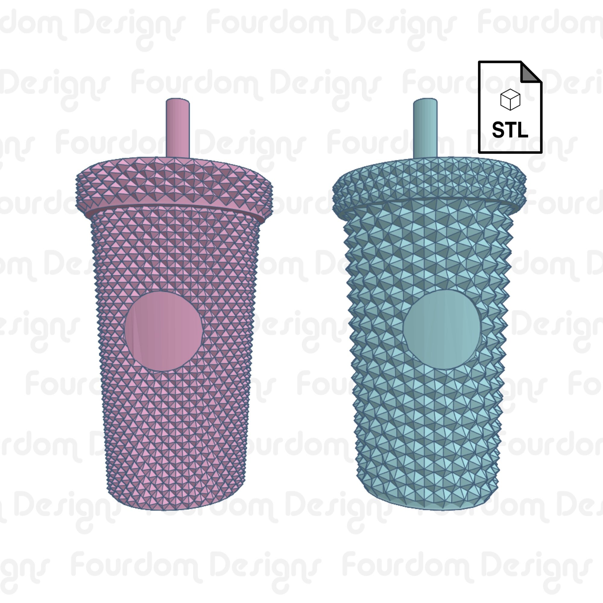 Studded Tumbler Keychain STL File for 3D Printing Digital Etsy Canada