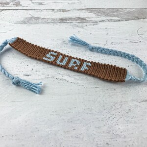 Surf Friendship Bracelet, Preppy Bracelet, Beach Style Jewelry, Embroidery Bracelet, Preppy Style Bracelet, Beach Bracelet