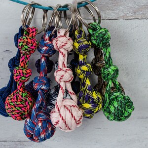 Monkey First Keychain, Nautical Knot Keychain, Paracord Keychain, Monkey Fist Knot, Beach Wedding Favor