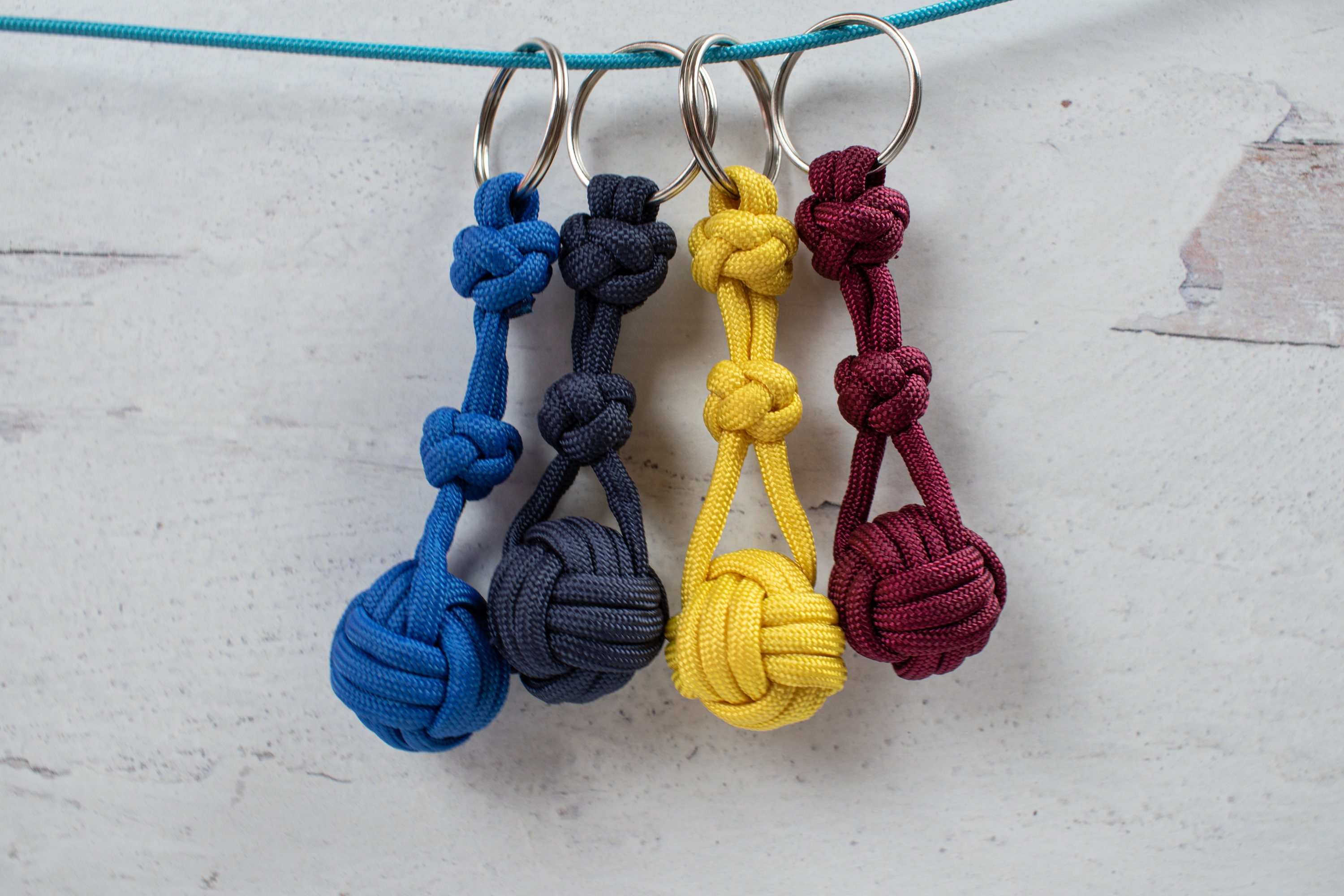 Monkey Fist Keychain, Nautical Knot Keychain, Sailor Knot Keychain
