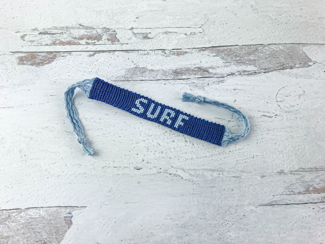 Surf Friendship Bracelet, Preppy Bracelet, Beach Bracelet, Summer