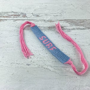Surf Friendship Bracelet, Preppy Bracelet, Beach Style Jewelry, Embroidery Bracelet, Preppy Style Bracelet, Beach Bracelet