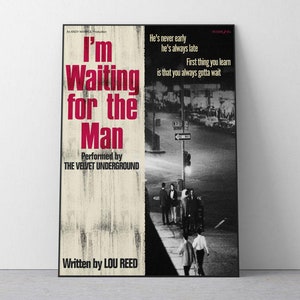 The Velvet Underground - I&#39;m Waiting for the Man Poster | Vintage Paperback Pulp Wall Art