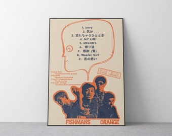 Fishmans - Orange Poster | Retro 90s Japanese Dream Pop Wall Art