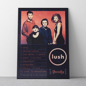 Lush - Spooky Liner Notes Poster | Retro Shoegaze Britpop Music Wall Art