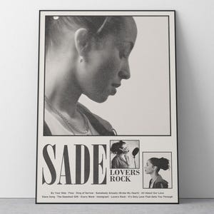 Sade - Lovers Rock Poster | Retro y2k Soul Musik Wandkunst