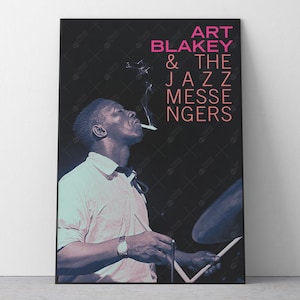Póster de Art Blakey & the Jazz Messengers / Arte mural de música jazz vintage