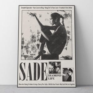 Sade - Diamond Life Album Poster | Vintage Musikwandkunst