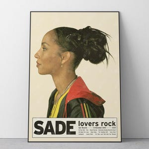 Sade - Lovers Rock Album Poster / Vintage R&B Music Wall Art