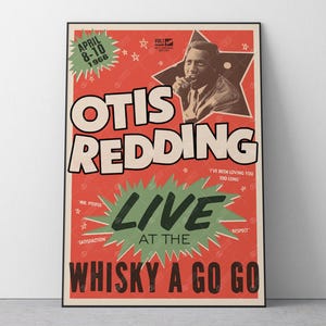 Otis Redding Live Poster | Vintage 60s Soul Music Wall Art