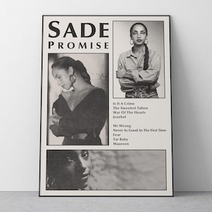 Sade - Promise Album Poster / Vintage Music Wall Art