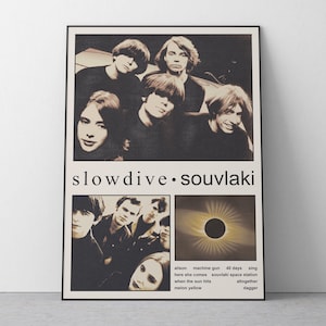 Slowdive Souvlaki Poster | Retro 90s Shoegaze Album Print
