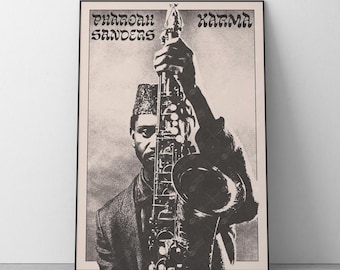 Pharoah Sanders Karma Poster | Retro Spiritual Jazz Music Album