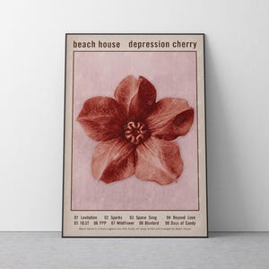 Beach House Depression Cherry Poster | Indie Dream Pop Music Wall Art