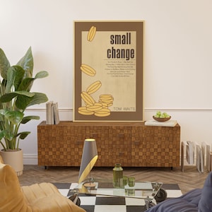 Tom Waits Small Change Poster | Mid-century Modern Art Book Cover - Etsy